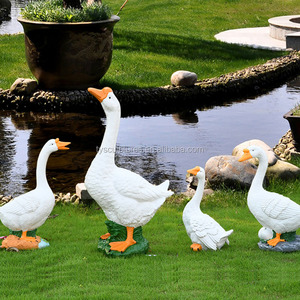 Grande Scultura Decorativa da Giardino a Forma di <span class=keywords><strong>Cigno</strong></span> Bianco in Resina - Product Image 4