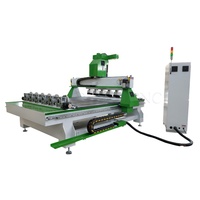 Máquina Router CNC de Madera 3D de Alta Eficiencia, Multicabezal, Rotativa, de 4 Ejes, 6 Cabezales, 2.2kW, con Motor de Husillo de Enfriamiento por Agua, Caja de Cambios y Bomba