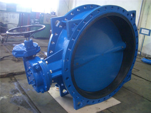 Válvula de Mariposa de Doble Brida de Buen Precio, ANSI 150, Gran Tamaño, Operación por Engranaje de Tornillo, Asiento de Material de Goma - Product Image 3