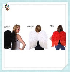 HPC-0839 de alas de plumas de Ángel caídas, accesorio hecho a mano para fiesta, foto, color negro, rojo, blanco - Product Image 2