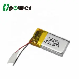 Lipo-batterie au Lithium polymère, petite capacité, 3.7, 301525 V, 80mAh, pour lecteur MP3 MP4