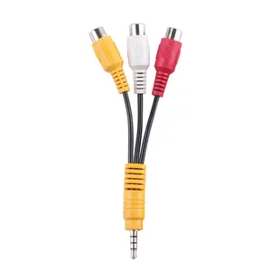 3.5 Stereo Nam Để 3 * Rca Nữ Cắm Âm Thanh Aux Cable Nam Jack AV Stereo Âm Nhạc Âm Thanh Cáp