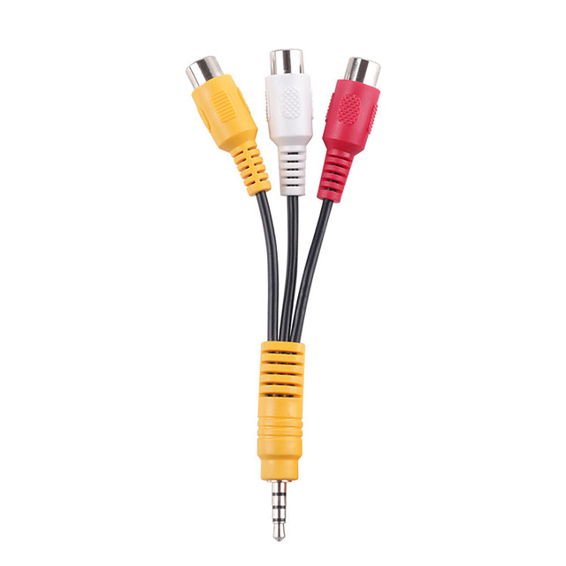 High Quality 3.5 Stereo RCA Audio Aux Cable Male 3* RCA Female Plug PVC Jacket for Monitor and Music Stereoscopic AV Jack