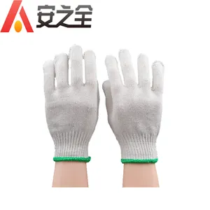 Guantes de algodón de punto para limpieza del hogar de mano acrílica de hilo blanco barato - Product Image 1