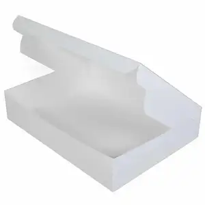 Recyclable Rectangular PVC Window white kraft paper box half sheet Cupcake Donut Bakery cake boxes