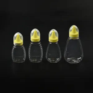 Frascos de urso de mel, frascos de plástico para mel, 200g, 250g, 500g, 1000g