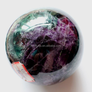 Uitstekende natuurlijke groen en paars fluoriet stone spheres, crystal fluoriet ballen - Product Image 1