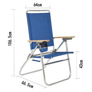 كرسي شاطئ وتخييم قابل للطي محمول عالي الجودة بـ <span class=keywords><strong>7</strong></span> وضعيات من كيجي - Product Image 3