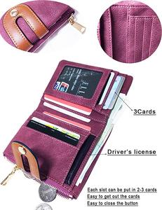 Borse di lusso per le donne del cuoio genuino del raccoglitore Rfid <span class=keywords><strong>Piccolo</strong></span> Bifold Signore Mini Della Moneta Della Chiusura Lampo Della Borsa id Tasca di carta del raccoglitore - Product Image 2