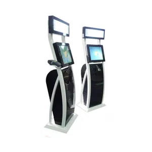 Luxury LED touch infrared screen Payment kiosk with pos and LED lighting box multi function coffee vending machine