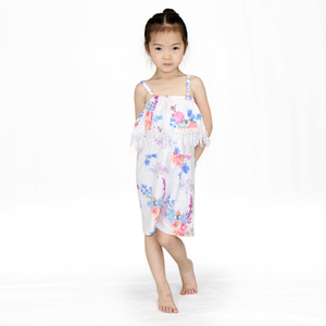 Imprimé floral Bébé Barboteuses Jetant Bretelles Off Épaule Filles Body - Product Image 1