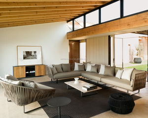 Sofá de Jardín de Mimbre de Alta Calidad, Muebles de Exterior de Lujo, Venta Caliente del Fabricante - Product Image 3