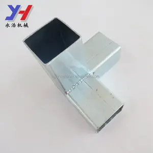 Custom made aluminium 3 weg vierkantrohr-anschlüsse für ecke halterung