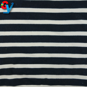 <span class=keywords><strong>Tissu</strong></span> maille 100 <span class=keywords><strong>coton</strong></span>, textile simple à rayures extensibles, tricoté, vente en gros - Product Image 2