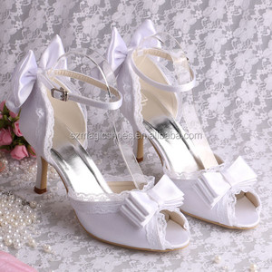 (23 colori) <span class=keywords><strong>Bianco</strong></span> Avorio <span class=keywords><strong>Scarpe</strong></span> Da Sposa In <span class=keywords><strong>Raso</strong></span> 2020 - Product Image 1