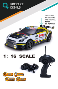 Jeux de course de voitures de <span class=keywords><strong>sprint</strong></span> pour enfants, voitures électriques RC à dérive 2,4 GHz, 1/16 - Product Image 2