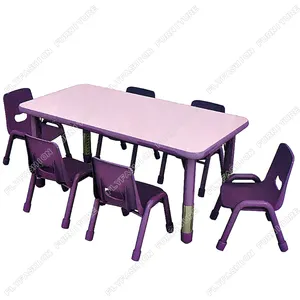 Hölzerne Kindergarten möbel Höhen verstellbare Kinder Schreibtisch und Stuhl Schule setzt lernen Klassen zimmer Tisch