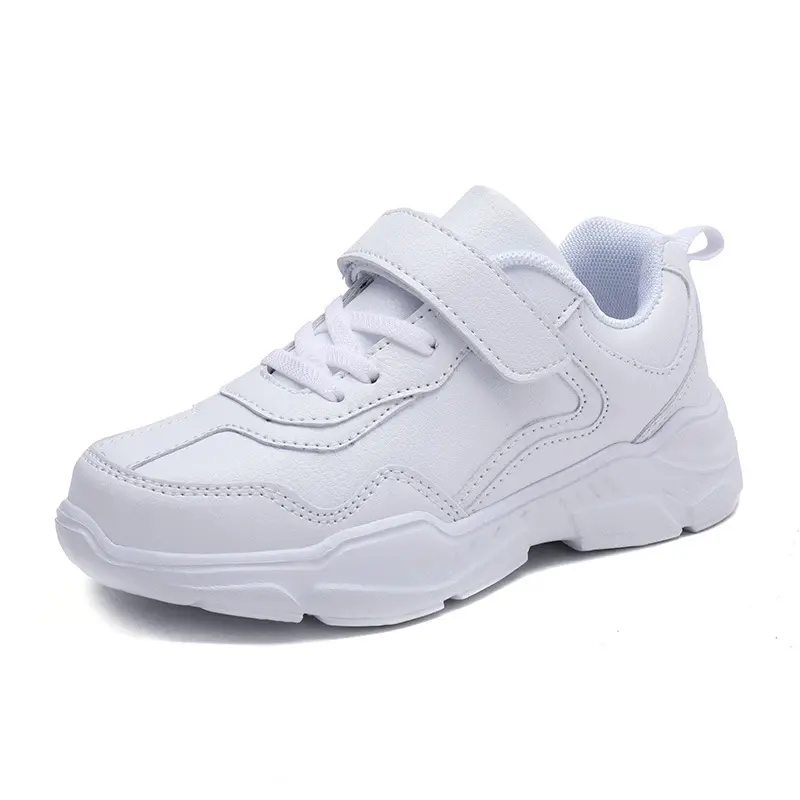 Großhandel Kinder Jungen Mädchen Student Turnschuhe Schuhe Kinder Weiße Schul schuhe Walking Style Schuhe