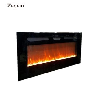 <span class=keywords><strong>Chimenea</strong></span> <span class=keywords><strong>Eléctrica</strong></span> de 60 Pulgadas con Vista <span class=keywords><strong>Panorámica</strong></span>, Calefactor con Efecto de Llama 3D, 12 Colores de Llama, Control Remoto, Diseño Moderno en Negro, Protección Contra Sobrecalentamiento - Product Image 3