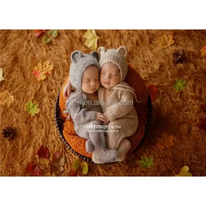 Pasgeboren Knit Romper Haak Outfit Baby Overall Onesie Fotografie Props Betaalde Kleding