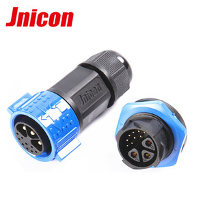 Jnicon điện tín hiệu kết hợp nam nữ đẩy khóa M25 IP67 3 9pin Thông tư nối - Product Image 2