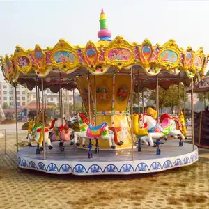 Made in China mechanische musical kiddie spiele amusement merry-go-round ausrüstung elektrische karussell pferd fahrt zum verkauf