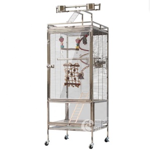 Cages pour animaux de compagnie en verre acrylique transparent d'usine avec cage à oiseaux en acier inoxydable BC601 - Product Image 1