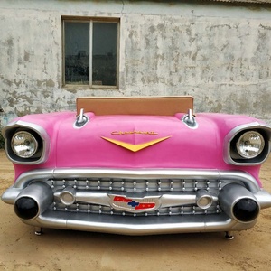 Sofá de coche antiguo para sala de estar, diseño creativo Industrial, cara delantera, Vintage, muebles para Bar, restaurante