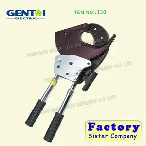 J130 ratchet cable cutter for Cu/ Al and armoured cable 90mm wire cable cutting tool