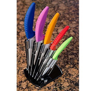 Prime coloré 5 PCS couleur en <span class=keywords><strong>céramique</strong></span> <span class=keywords><strong>lot</strong></span> couteaux de cuisine avec support acrylique - Product Image 3