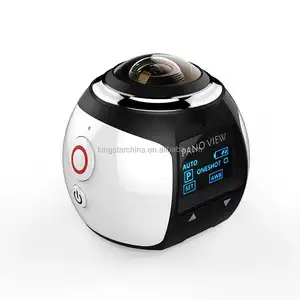 Cina Pabrik Cube 360 VR Kamera Build-In Wifi Olahraga Kamera H.264 1280*1042 Video 360 Derajat Panorama lihat Action Camera