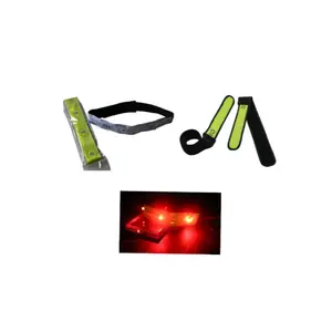 Gelang Tangan Led Reflektif, Gelang Led Neon, Gelang Mode Lari untuk Bersepeda, Jogging, Keamanan Berjalan