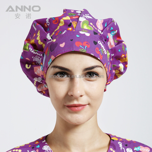 Anno Durevole Cappello Infermiera Scrub Tappi Chirurgico Cappelli Ospedale Uniform Cap Stampato come Le Immagini di Poliestere/Cotone Tessuto per Unisex