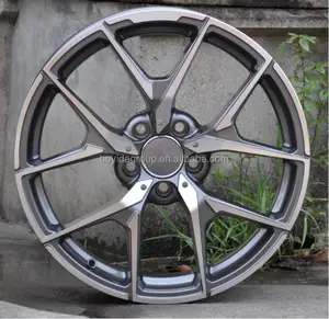 china supplier aluminum car wheels rims 18 inch 5*112 gun gray machine face