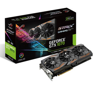 ASUS-tarjeta gráfica ROG STRIX GTX1070 O8G, para videojuegos, GDDR5, 256 bits, 500W, tarjeta de vídeo usada - Product Image 1