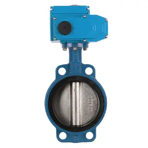 Dn 200 Dn80 Gearbox With Spindle 6 Inch wafer motorized butterfly valve 10 inch