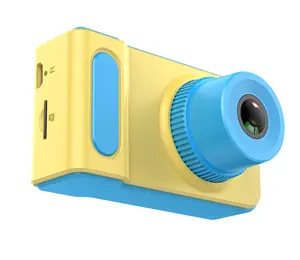 디지털 카메라, 재미 스티커 휴대용 컴팩트 만화 디자인 충전식 퍼즐 게임 DIY 비디오 효과 키즈 카메라