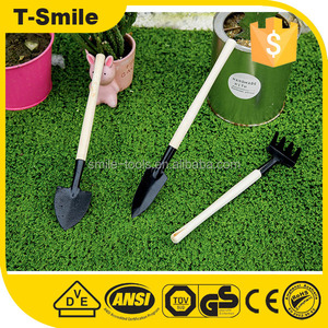Casa e Giardino Manico In Legno 3 pz set <span class=keywords><strong>Mini</strong></span> Attrezzi Vanga Pala Rastrello - Product Image 2