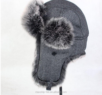 50% lana de invierno mongol Ushanka cazador ruso sombrero de estilo
