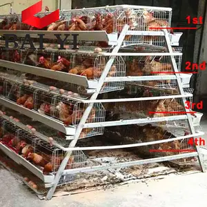 Pluimveehouderij Gevogelte Kooien 1000 Hens Batterij Kooien in India