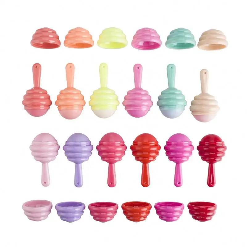 LB06A1 Vegan Moist ure natürlicher Ball Lollipop Lippen balsam Frucht runde koreanische Lollipop Lippen balsam Großhandel niedlichen Honig Bio Lippen balsam