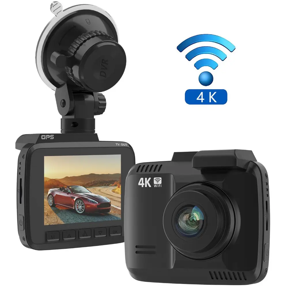 2.4 inch 4 K wifi Novatek 96660 mobil cermin gps kamera dengan Motion Detection