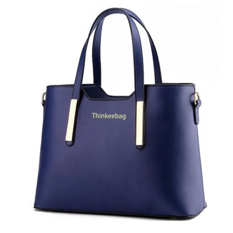 OEM fashion lady black leather tote bag women hand bag brands bags handbag ladies for wholesale