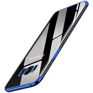 Untuk Samsung Galaxy S8 Chrome TPU Lembut Back Cover Telepon Kasus