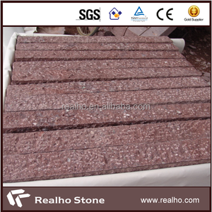 Piña Superficie de Pórfido Rojo Granito Empalizadas 12x12x35 - Product Image 4