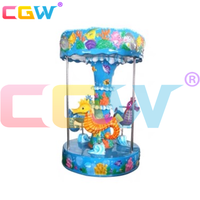Manège à chevaux en fibre de verre CGW Euro Coin Arcade pour enfants, jeu de manège d'arcade pour enfants