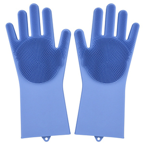 Gants de <span class=keywords><strong>cuisine</strong></span> résistants à la <span class=keywords><strong>chaleur</strong></span> Lavage de la vaisselle Gants magiques en silicone réutilisables Gants en silicone durables pour le lavage de la vaisselle - Product Image 2