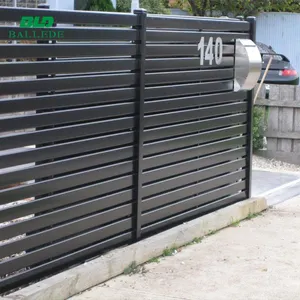 Aluminum Slat Fence, aluminum fence post light