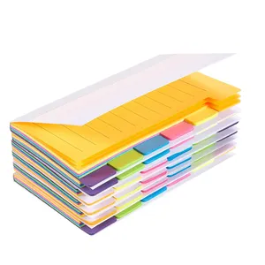 Fineliner Color 3 Pack Custom Divider Sticky Notes ,School Office Supplies Assorted Neon Colors Sticky Note Tabs