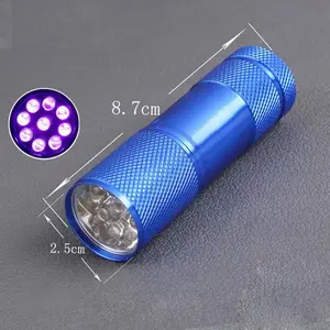 Fluorescenza Controllo 395nm Regali Promozionali 9 LED UV Torcia Elettrica